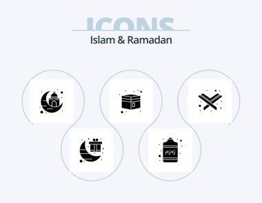 Islam And Ramadan Glyph Icon Pack 5 Icon Design. muslin. ramadan. building. muslim. building