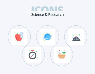 Science Flat Icon Pack 5 Icon Design. lab. burner. test. alcohol. science