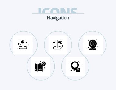 Navigation Glyph Icon Pack 5 Icon Design. bar location. location. map. destination. pin