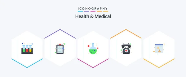 Health And Medical 25 Flat icon pack including xray. bone. flask. emergency. medical assistance