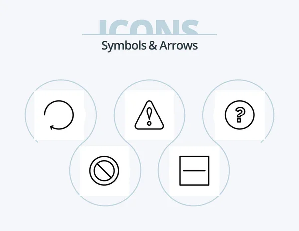 Symbols Arrows Line Icon Pack Icon Design Rotate Octagon — Stock vektor