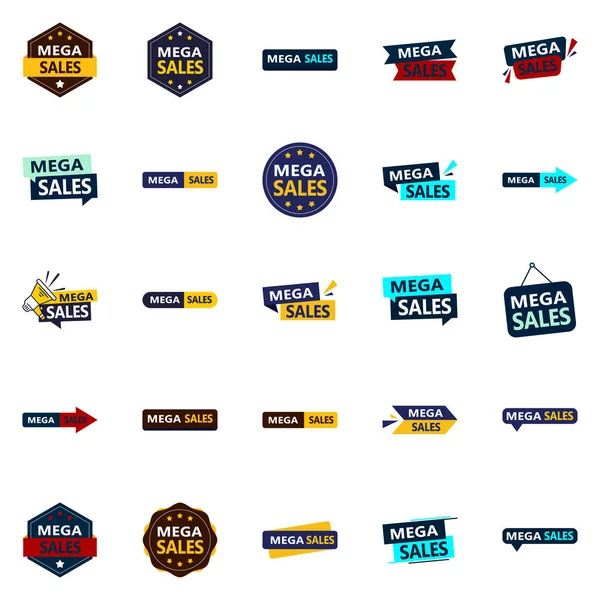 Mega Sale Versatile Vector Banners All Your Marketing Campaigns — Stockový vektor