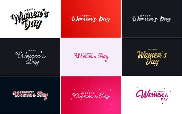 International Women Day Lettering Love Shape Suitable Use Cards Invitations — Διανυσματικό Αρχείο