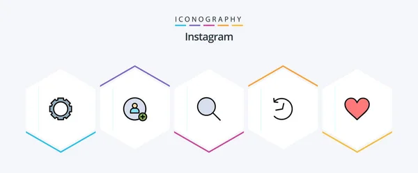 Instagram Filledline Icon Pack Including Sets Interface Love — Stockvektor