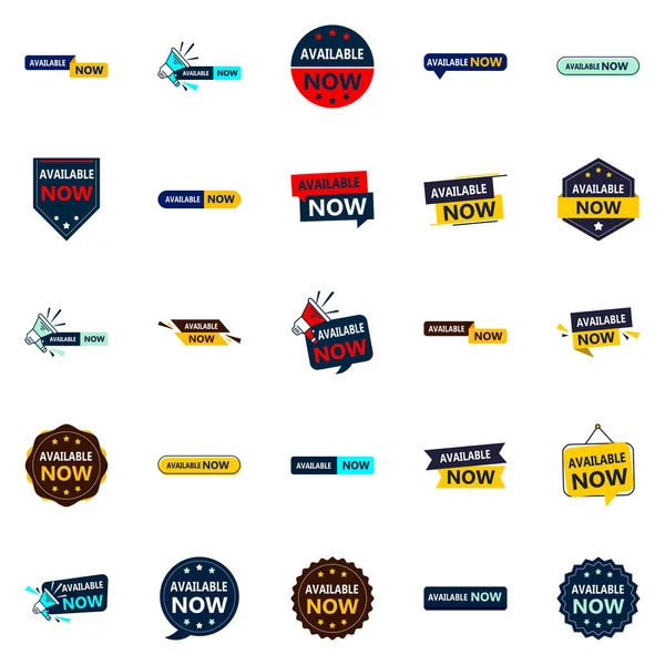 Available Now Vector Banners Stunning Flexible Graphic Design — Stok Vektör
