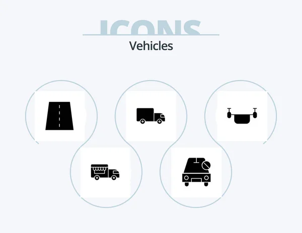 Vehicles Glyph Icon Pack Icon Design Air Transport Bridge Logistics — Image vectorielle