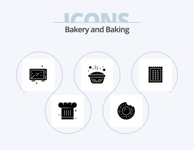 Baking Glyph Icon Pack 5 Icon Design. tin. cooking. baking. baking. oven