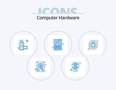 Computer Hardware Blue Icon Pack 5 Icon Design. . . usb. switch. power