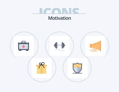 Motivation Flat Icon Pack 5 Icon Design. . motivation. motivation. laud. motivation