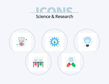 Science Flat Icon Pack 5 Icon Design. science. setting. app. plant. environment