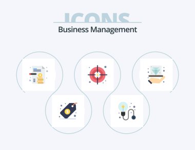Business Management Flat Icon Pack 5 Icon Design. jam. hand. business paper. diamond. target
