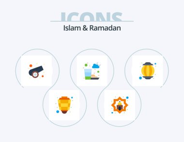 Islam And Ramadan Flat Icon Pack 5 Icon Design. islam. ramadan. muslim. hour. muslim