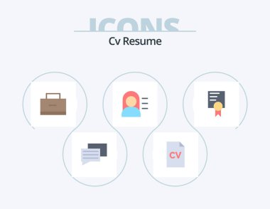 Cv Resume Flat Icon Pack 5 Icon Design. . education. education. certificate. girl