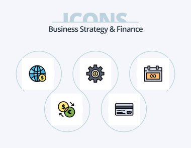 Business Strategy And Finance Line Filled Icon Pack 5 Icon Design. currency . advertisement. business. dollar