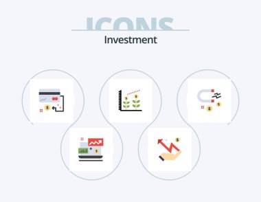 Investment Flat Icon Pack 5 Icon Design. business. startup. business. investment. marketing