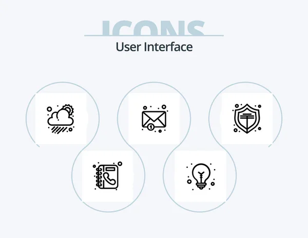User Interface Line Icon Pack Icon Design Storage Files Eye — Vetor de Stock