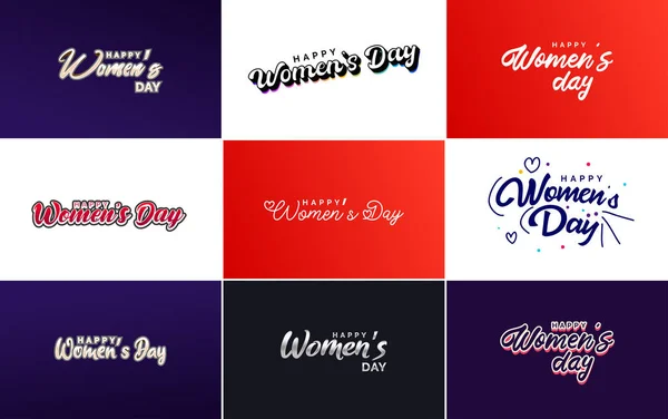 Abstract Happy Women Day Logo Design Love Vector Logo Design — стоковый вектор