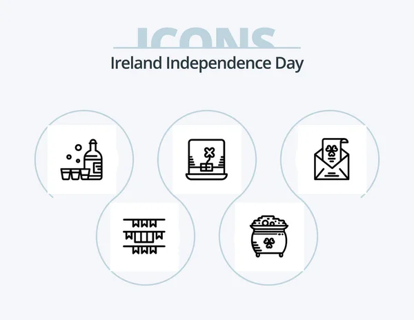 Ireland Independence Day Line Icon Pack Icon Design Sign Ireland — Archivo Imágenes Vectoriales