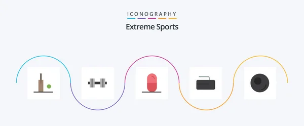 Sport Flat Icon Pack Including Sport Health Outline Sport — стоковый вектор