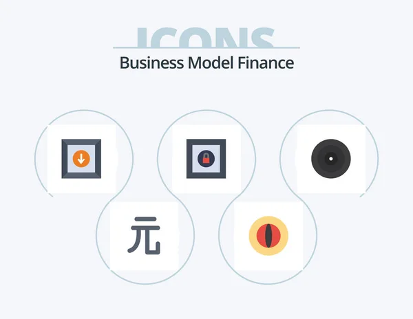 Finance Flat Icon Pack Icon Design Goal Download Finance Product — Wektor stockowy