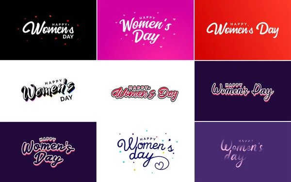 Abstract Happy Women Day Logo Love Vector Logo Design Shades — Stockvector