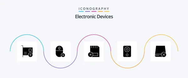 Devices Glyph Icon Pack Including Gadget Computers Gadget Removed Devices — Vettoriale Stock