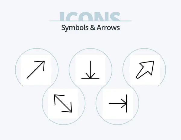 Symbols Arrows Line Icon Pack Icon Design Loop Left — Vetor de Stock