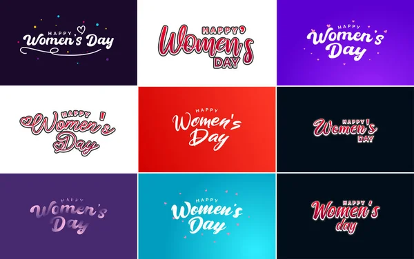 Abstract Happy Women Day Logo Woman Face Love Vector Design — Stockvector