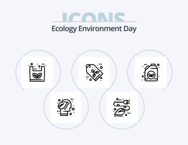 Ecology Line Icon Pack 5 Icon Design. power. economic. eco. eco. recycle
