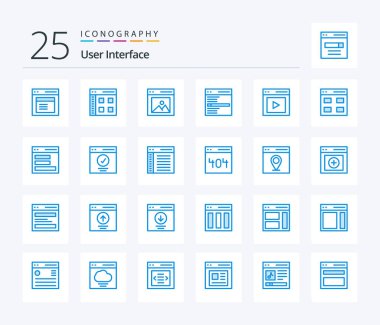 User Interface 25 Blue Color icon pack including interface. communication. user. user. interface