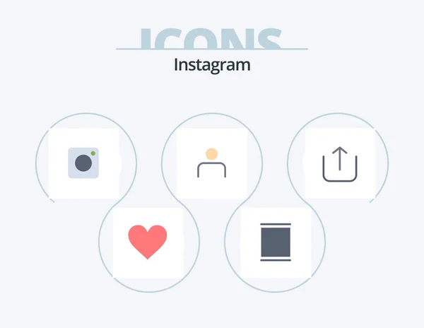 Instagram Flat Icon Pack Icon Design Instagram Sets Camera Profile — Vettoriale Stock