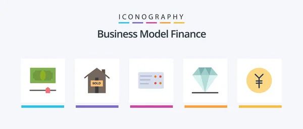 Finance Flat Icon Pack Including Care Finance Creative Icons Design — Stok Vektör