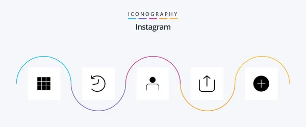 Instagram Glyph Icon Pack Including Contact Twitter People Upload Instagram — Stockvektor