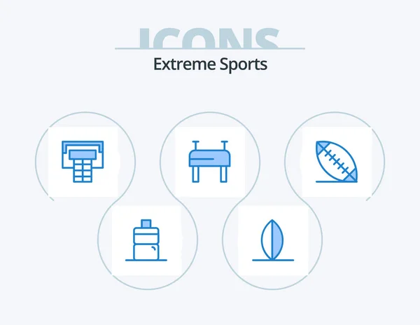 Sport Blue Icon Pack Icon Design Sport — Vetor de Stock