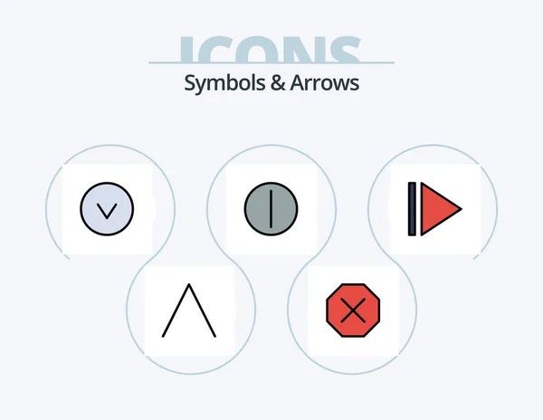 Symbols Arrows Line Filled Icon Pack Icon Design Left Circle — Wektor stockowy