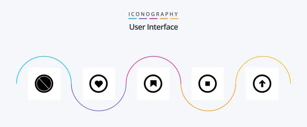 User Interface Glyph Icon Pack Including User Arrow Interface User — 图库矢量图片