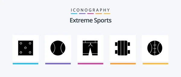 Sport Glyph Icon Pack Including Sport Sport Baseball Skateboard Creative — Stockvector