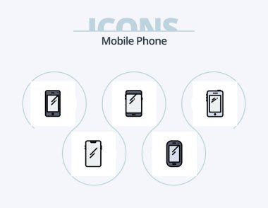Mobile Phone Line Filled Icon Pack 5 Icon Design. . huawei.