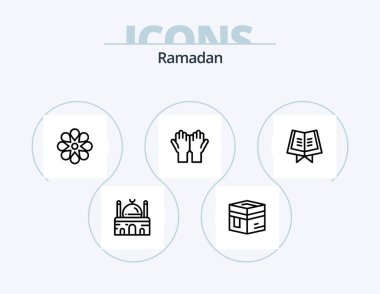 Ramadan Line Icon Pack 5 Icon Design. ramadan. muslim. ramadan. islam. muslim