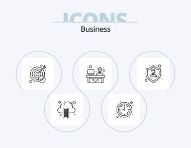 Business Line Icon Pack 5 Icon Design. partnership. agreement. conference. launch. start
