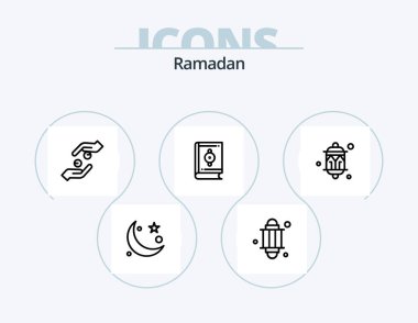 Ramadan Line Icon Pack 5 Icon Design. festival. celebration. mecca. ramadan. islam