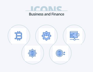 Finance Blue Icon Pack 5 Icon Design. . . business. wallet. cloud