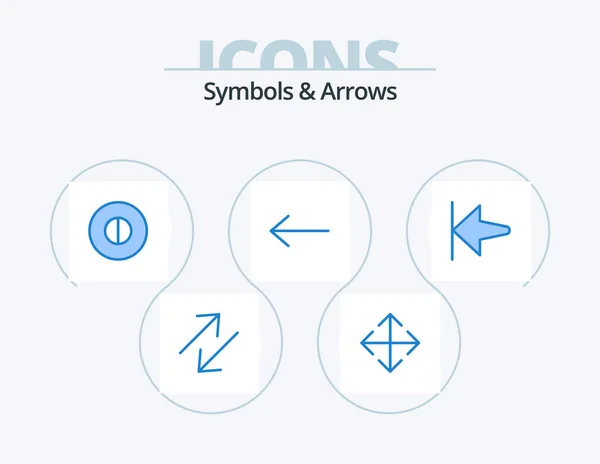 Symbols Arrows Blue Icon Pack Icon Design Symbols Home — Vetor de Stock