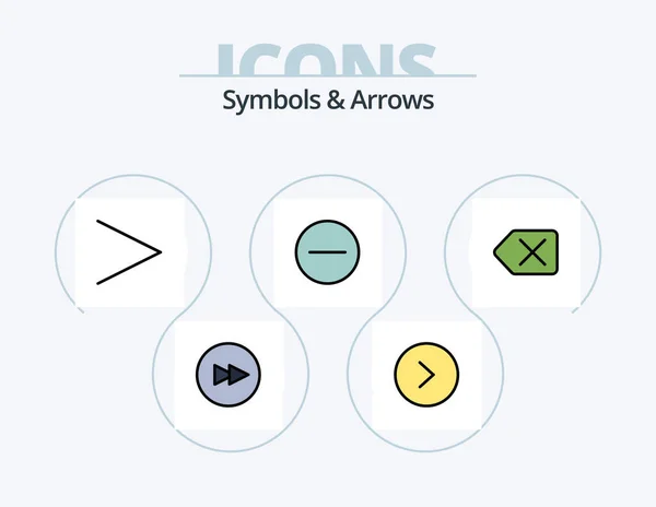 Symbols Arrows Line Filled Icon Pack Icon Design Rotate Circle — 图库矢量图片