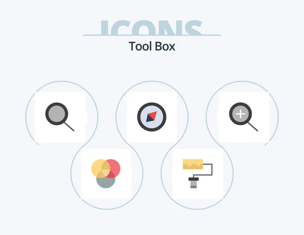 Tools Flat Icon Pack Icon Design — Wektor stockowy