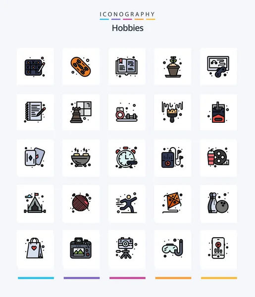 Creative Hobbies Line Filled Icon Pack Hobbies Hobby Hobbies Hobbies — Stock Vector