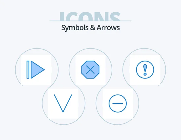 Symbols Arrows Blue Icon Pack Icon Design Delete Warning — стоковый вектор