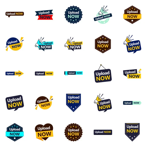 Upload Now Vector Collection Dynamic Designs Your Next Marketing Sales — Stockvektor