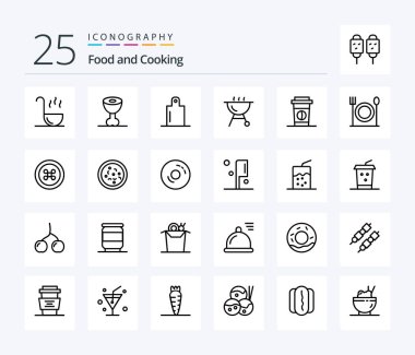 Food 25 Line icon pack including fruit. restaurant. food. food. food
