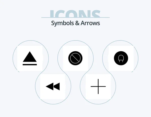 Symbols Arrows Glyph Icon Pack Icon Design Sign — Image vectorielle
